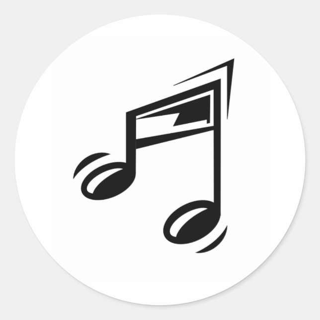 Sticker Rond Note de musique (Devant)