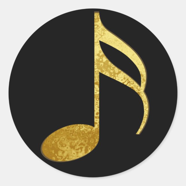 Sticker Rond note d'or (Devant)