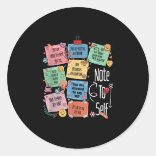 Sticker Rond Note Motivationnelle Pour L'Énergie Autopositive E