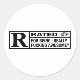 Sticker Rond Note R pour être génial