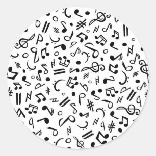 Sticker Rond notes de musique