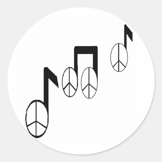 Sticker Rond notes de musique (Devant)
