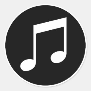 Sticker Rond Notes musicales