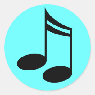 Sticker Rond Notes musicales Cadeau de musique