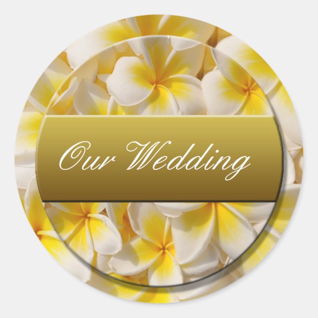 Sticker Rond notre_autocollant_mariage (Devant)