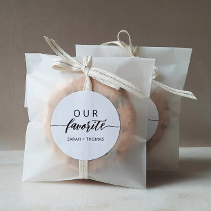 Sticker Rond Notre cadeau préféré avec calligraphie moderne