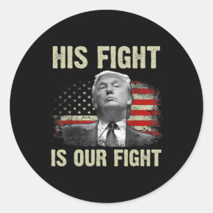 Sticker Rond Notre combat contre le vote de Trump 2024