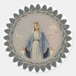 Sticker Rond Notre-Dame de grâce Vierge Marie