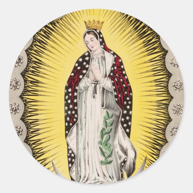 Sticker Rond Notre-Dame de Guadalupe (Devant)
