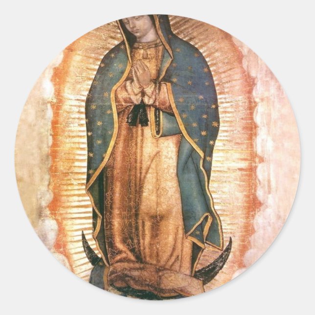 Sticker Rond Notre-Dame De Guadalupe Vintage (Devant)