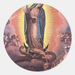 Sticker Rond Notre Dame de la Guadalupe