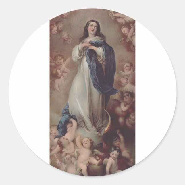 Sticker Rond Notre-Dame de l'Immaculée Conception (Devant)