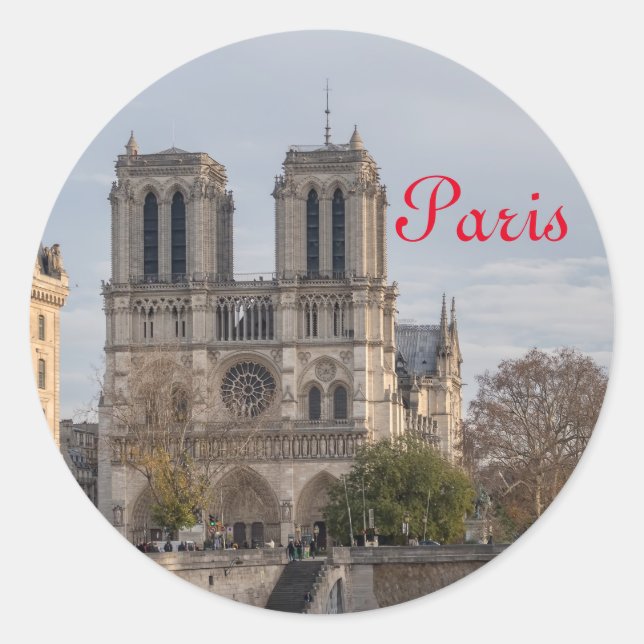 Sticker Rond Notre-Dame de Paris (Devant)
