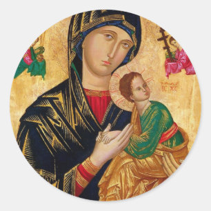 Sticker Rond Notre Dame de Perpetual Aide
