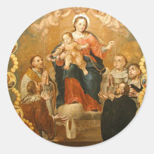 STICKER ROND NOTRE DAME DU ROSARY