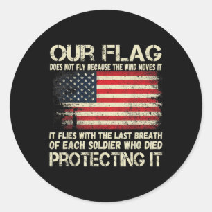 Sticker Rond Notre Drapeau - Respiration De Chaque Drapeau Amér