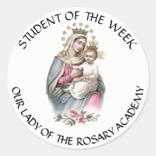 Sticker Rond Notre Madame de la récompense catholique de