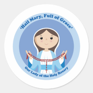 Sticker Rond Notre Madame du chapelet