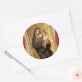 Sticker Rond "Notre Madame du sacrement béni avec le bébé Jésus (Enveloppe)