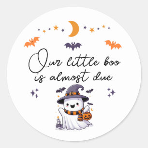 Sticker Rond Notre Petit Boo A Presque Dû Être Baby shower