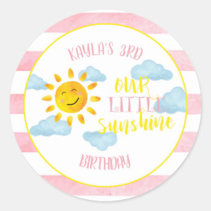 Sticker Rond Notre Petit Chateau De Soleil Faveur