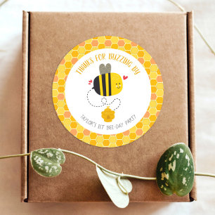 Sticker Rond Notre Petit Miel Abeille Cute Sweet Kawaii Merci
