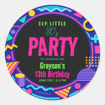 notre petite fête d'anniversaire Rétro Néon 80