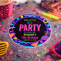 notre petite fête d'anniversaire Rétro Néon 80