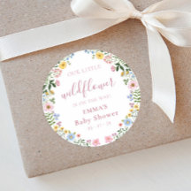 Notre petite fleur sauvage Baby Shower aquarelle