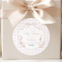 Notre petite oie sotte fête d'anniversaire à ruban