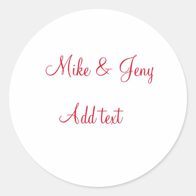 Sticker Rond Notre premier Noël ajouter un nom de couple messag (Devant)