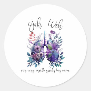 Sticker Rond Notre Respiration Parle Son Nom Yhwh Christian Rel