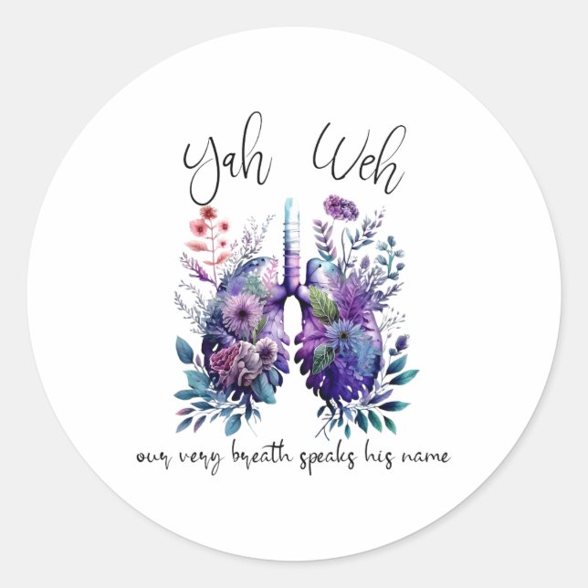 Sticker Rond Notre Respiration Parle Son Nom Yhwh Christian Rel (Devant)