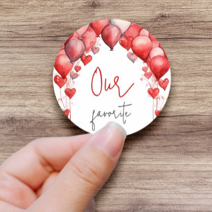 Sticker Rond Notre, Son, Son Snack Favori Cadeau de Remerciemen
