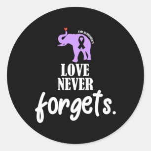 Sticker Rond N'oublie jamais Heimer Souvenirs de sensibilisatio