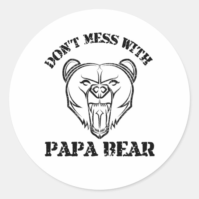 Sticker Rond N'oublie pas Papa Bear (Devant)