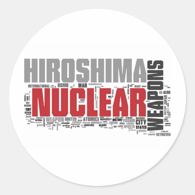 Sticker Rond N'oubliez pas Hiroshima (Devant)
