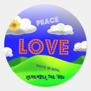 Sticker Rond N'oubliez pas l'autocollant des années 1960