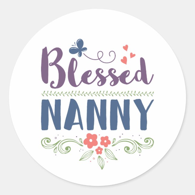 Sticker Rond Nounou bénie (Devant)