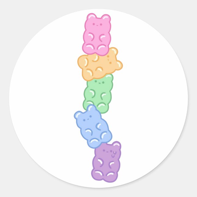 Sticker Rond Nounours  (Devant)
