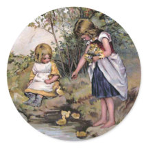 "Nourrir les canards" Vintage