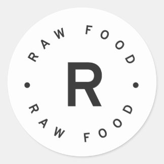 Sticker Rond Nourriture crue