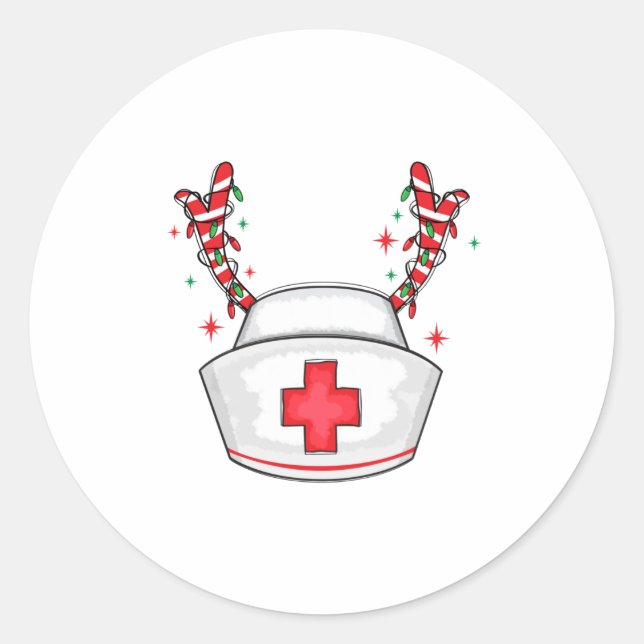 Sticker Rond Nourriture de Noël mignonne (Devant)