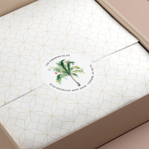 Sticker Rond Nous avons déménagé l'adresse de retour pour Palm