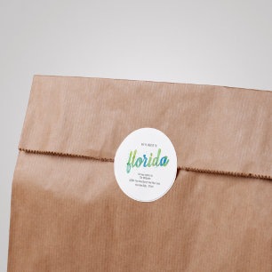 Sticker Rond Nous avons déplacé la main peinte de l'aquarelle F