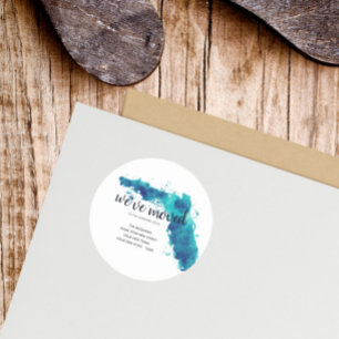 Sticker Rond Nous avons déplacé l'aquarelle Floride État