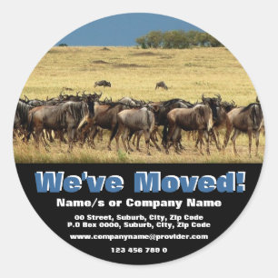 Sticker Rond Nous avons déplacé le faire-part