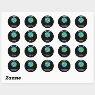 Sticker Rond Nous avons déplacé Planète Terre Emplacement Pin N