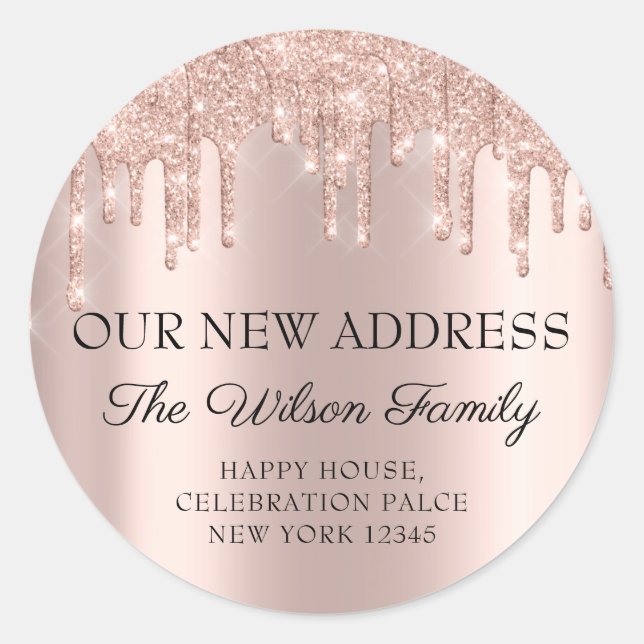 Sticker Rond Nous Avons Déplacé RSVP Changer D'Adresse Drivers  (Devant)