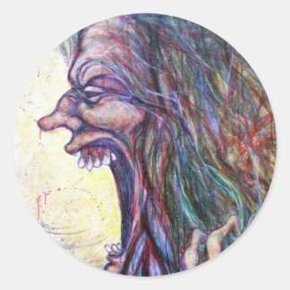 Sticker Rond Nous avons fini d'être la toile de fond